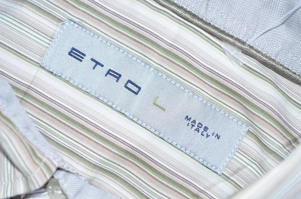 Camisa de algodón manga larga ETRO para hombre talla L Foto 3 de 3