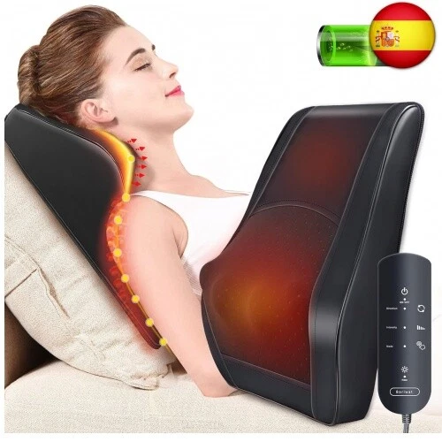 Masajeador Cervical y Espalda con Calor, Shiatsu Cojín de Masaje Eléctrico  de C