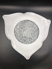 Centrotavola soprammobile porta frutta alzatine Murano vetro colore latte bianco