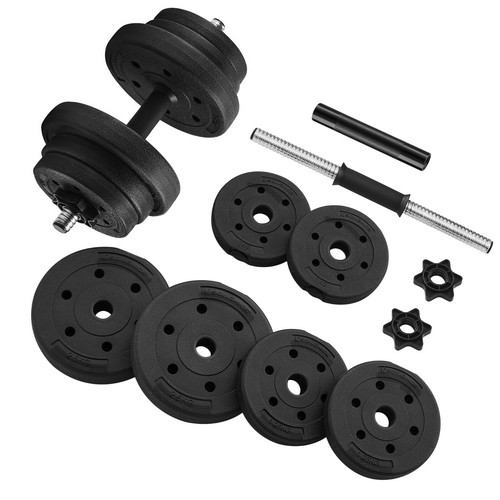 UKEEP Verstellbare Kurzhanteln Set – 2-in-1 Hanteln Bis 60 Kg, Umwandelbar Auf Langhantel!
