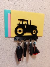 Tractor Key/ Mail / Leash Holder with 4 hooks. Screws included. Free Shipping