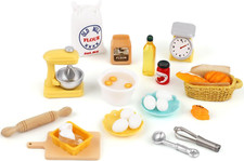 1:12 Dollhouse Miniature Play Kitchen Food Set with Baking Accessories