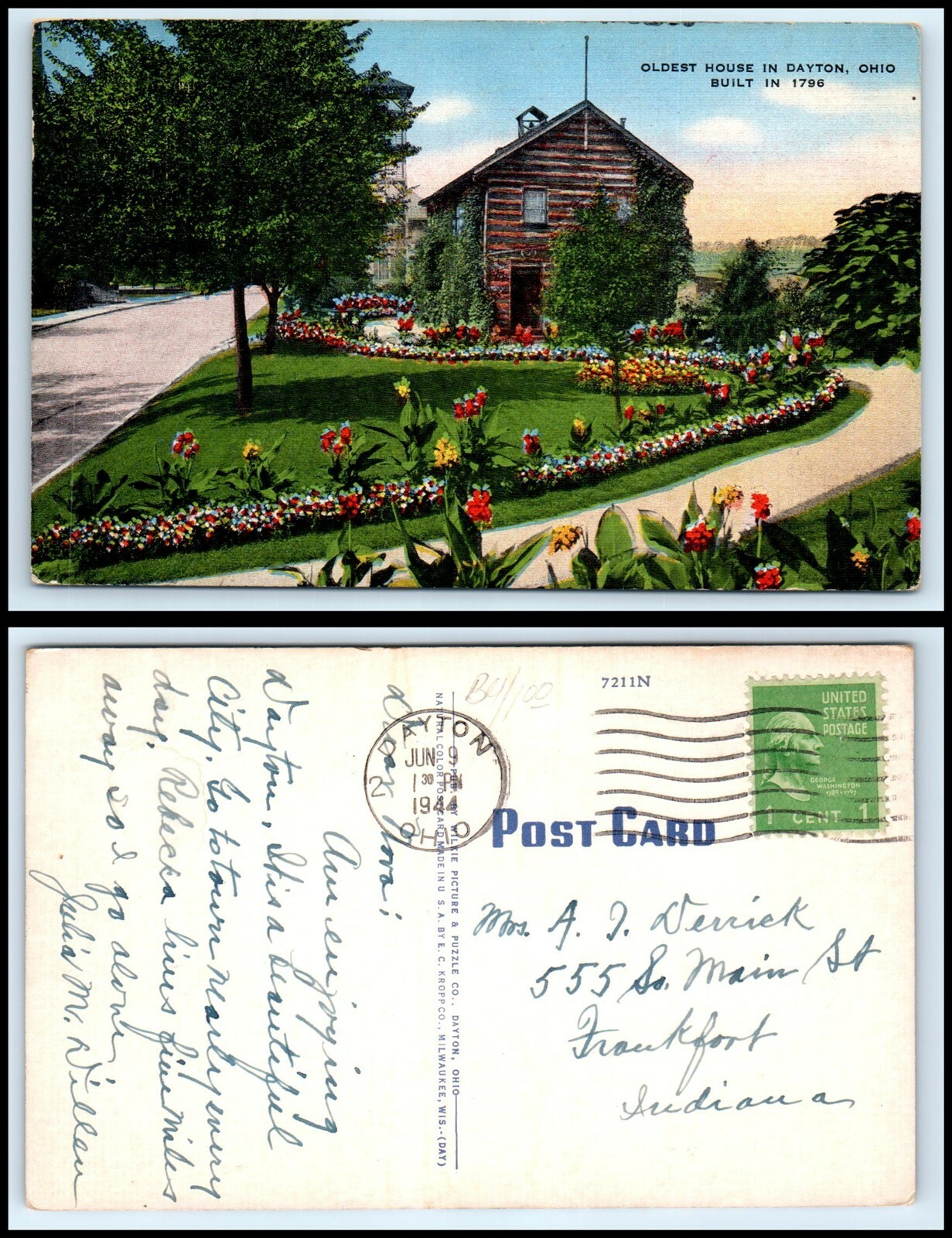 OHIO Postcard Oldest House In Dayton F48 eBay