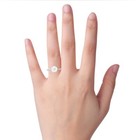 Crown Setting   White Topaz Engagement Ring In 14k  Gold — photo 7