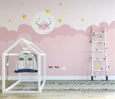 3D Cute Star Cloud ZHUA080 Wallpaper Wall Murals Removable Self-adhesive Amy