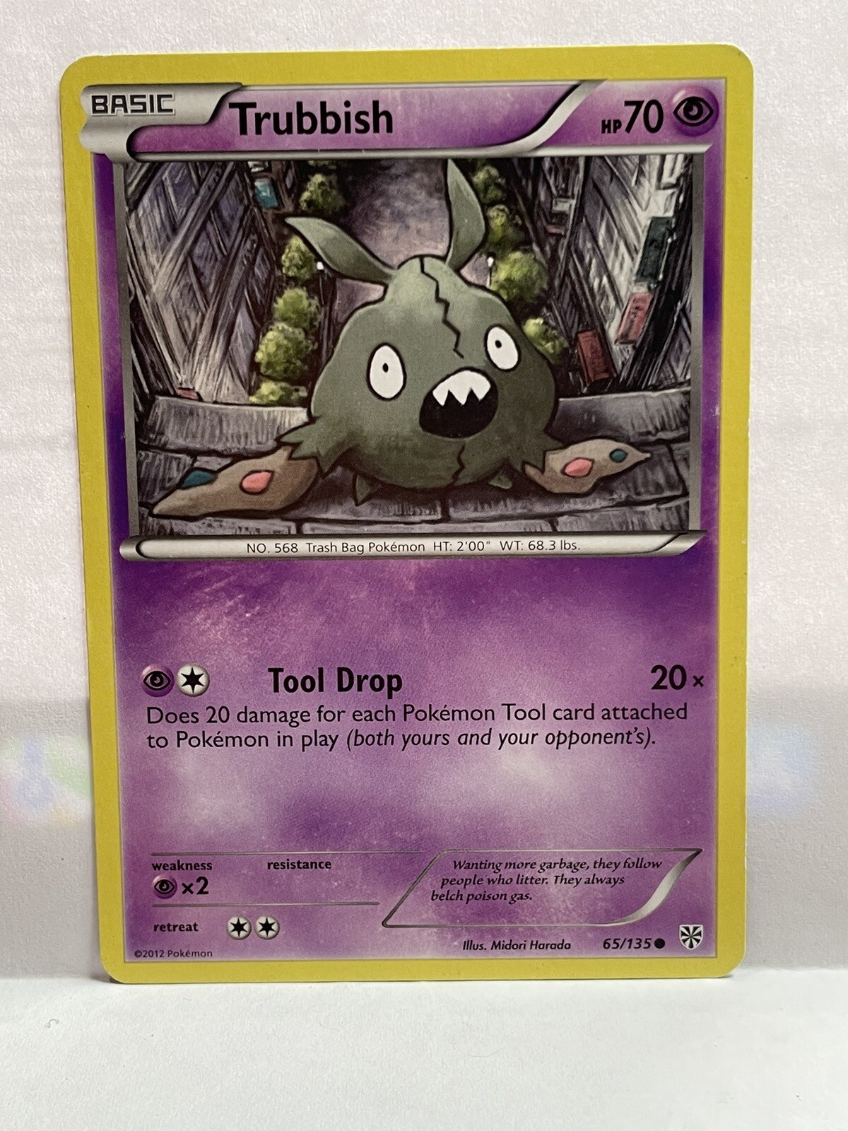 Trubbish - 65/135 - B&W Plasma Storm - Common - 2012 Pokemon TCG LP