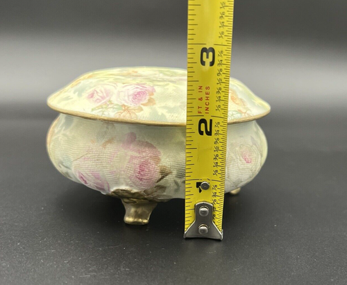 Antique Royal Bayreuth Tettau Porcelain ROSE TAPESTRY Dresser Powder Jar - Picture 17 of 17