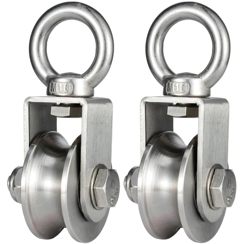 Edelstahl Umlenkrollen Seilrolle 2er Set 500kg Tragkraft