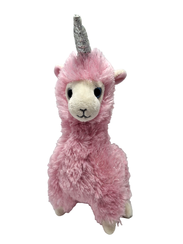 Ty Beanie Boo Plush 9" Lana Pink Glitter Llama Unicorn 2021 Stuffed Animal Toy - Picture 2 of 7