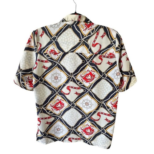 Blusa DonnKenny Vintage Tema Náutico Abotonada con Hombreras Talla M - Imagen 6 de 10