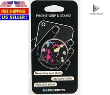 Popsockets Color Paint Splatter Pop Socket Phone Holder Grip Paint Splatter -New
