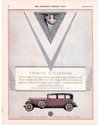 1930 Vintage Cadillac Motor Car V-12 Twelve Cylinders Single Page Print Ad