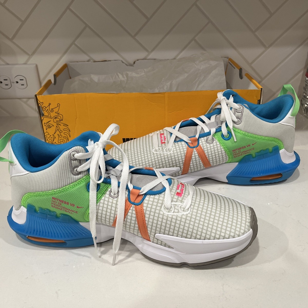 NIKE LEBRON WITNESS 7 VII Size Mens 14 Grey Fog Multi Color