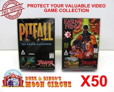 50x CLEAR PLASTIC PROTECTIVE BOX/SLEEVE FOR ATARI JAGUAR GAME BOXES SIZE A