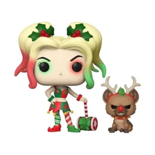 Funko Pop! DC Super Heroes Holiday Harley Quinn With Helper 357 New