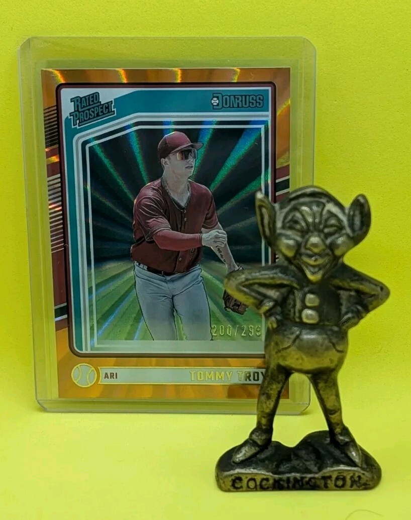 2024 Panini Donruss - Rated Prospects Tommy Troy #107 Orange Laser /299 (RC)