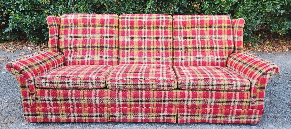 Vintage Plaid Sofa #48426