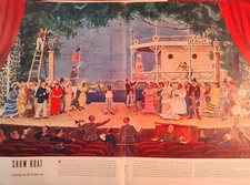 1939 LIFE SHOW BOAT painting by Doris Lee ADS for LA SALLE Cars Ballentine Ale!