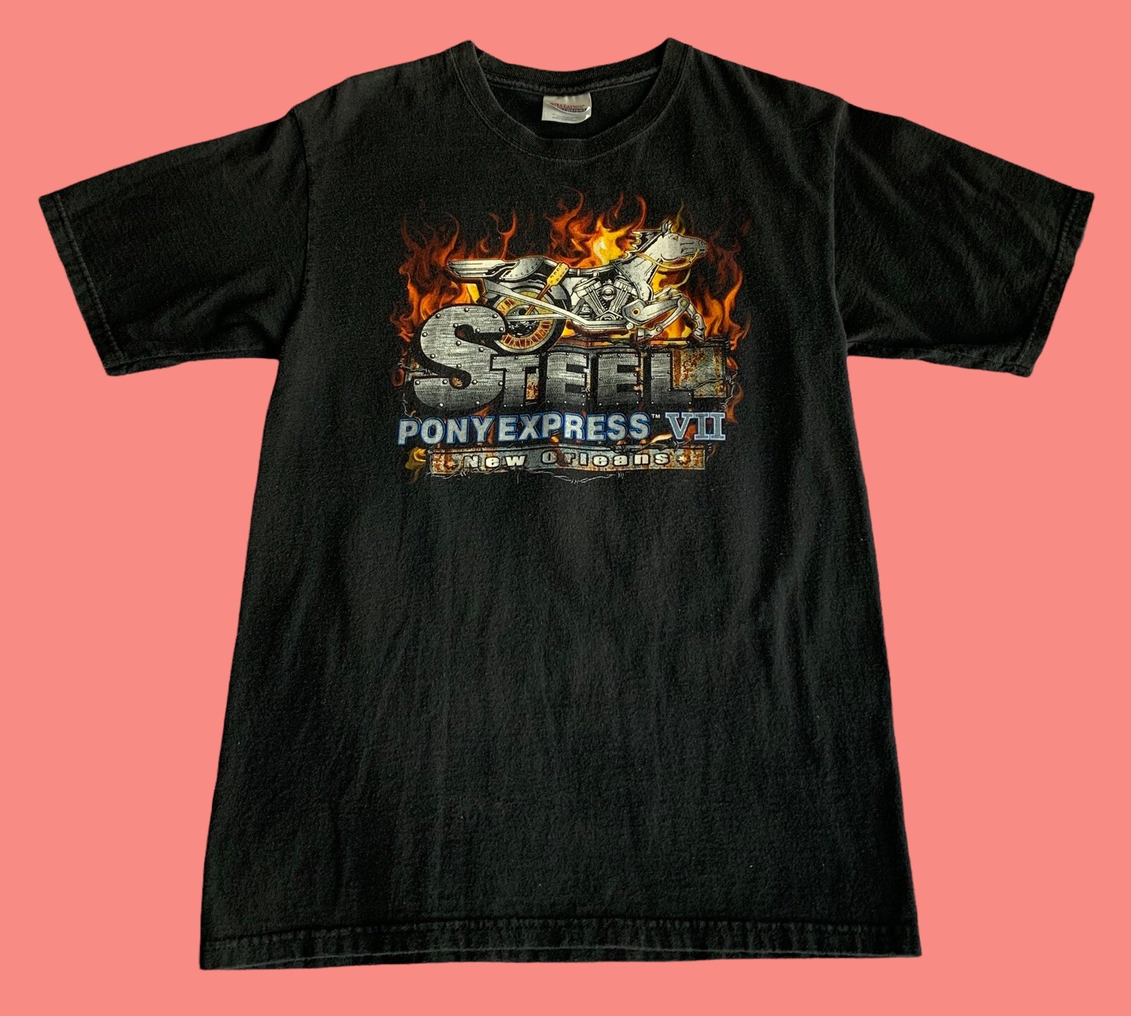 T shirt double face Steel Pony Express New Orleans Rally & Music Fest 2004 S