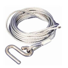 High Quality and Durable Winch Cable Type Line 5mm x 7.6m (25ft) with Snap Hook