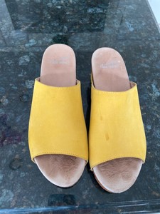 dansko yellow clogs