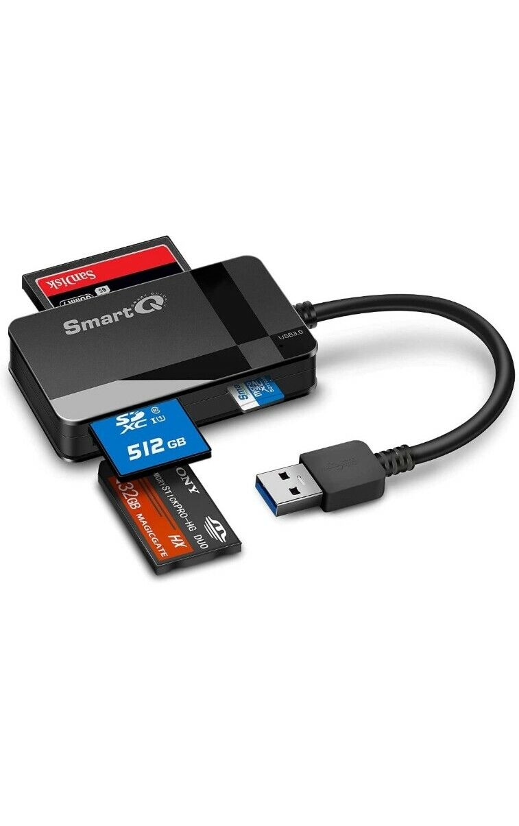 SmartQ C368 USB 3.0 Multi-Card Reader, Plug N Play, Apple and Windows Compati...