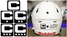 BLACK Captain C Vinyl Football Helmet Decal Award Jersey Patch Style