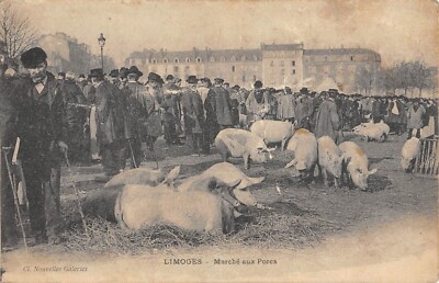 Ancienne Carte Postale Limoges 87 – Place Du Poids Public (début 1900)