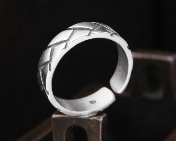 B25 Anello Con Motivo Intrecciato Donna Uomo Ehe Amicizia Partner 999 Argento - Immagine 3 di 4