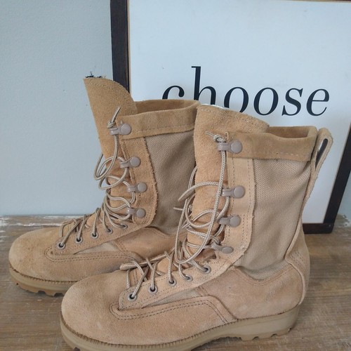 Belleville Military Mens 4.5W Combat Boots GoreTex Tan Vibram Soles