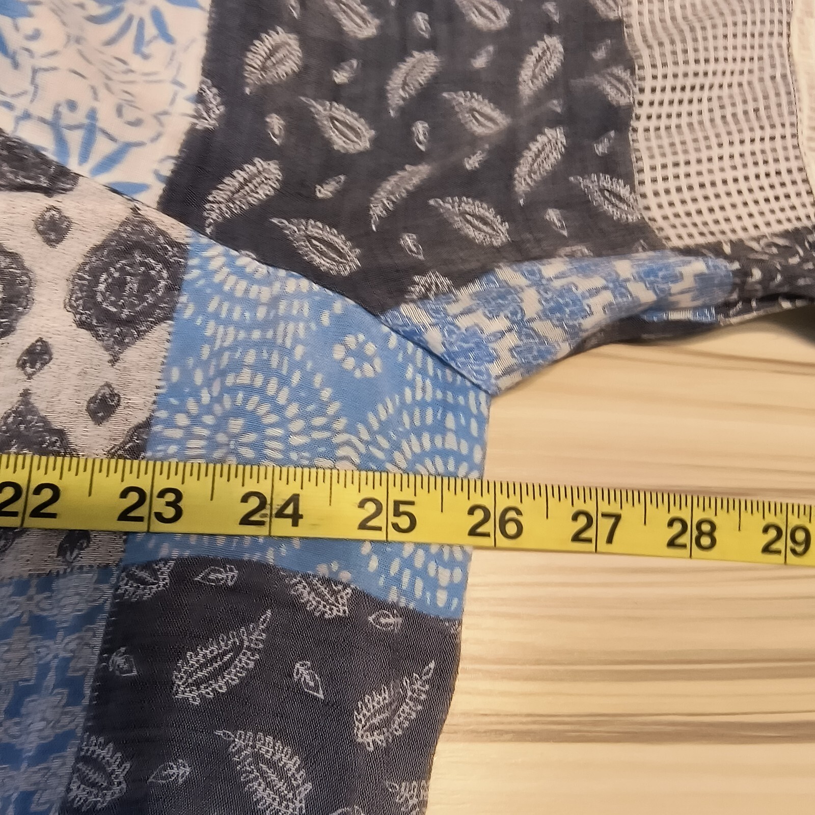 Ruby Road Blue Patchwork Scoop Neck Cottagecore B… - image 7