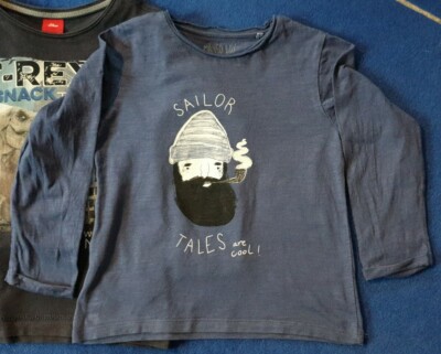 Mango Boy Longsleeve Gr.104 Langarmshirt Sweatshirt blaugrau