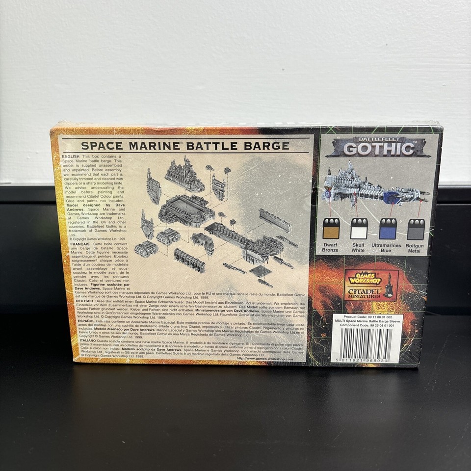 Battlefleet Gothic Space Marine Battle Barge sealed, OOP, Rare Vintage ...