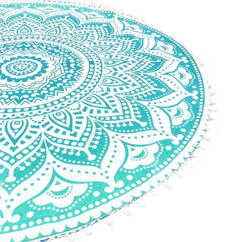 Cojín de piso redondo 100 % algodón almohada suave cojines grandes cubierta 32" pulgadas - Imagen 21 de 35