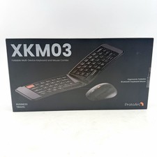 ProtoArc XKM03 Foldable Keyboard and Mouse with Case, Black