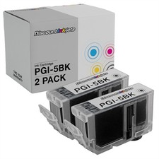 2PK BLACK Ink for Canon PGI-5BK PGI-5 Cartridge iP4200 iP5200 iP5200R MP500 9000