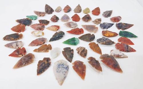 50 PC Lot Flint Arrowhead OH Collection Project Spear DIY Points arrowheads - Picture 5 of 9