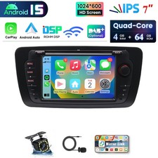 Für Seat Ibiza IV 6J 2009-2013 Android 15 Carplay Autoradio GPS RDS WIFI +Kamera