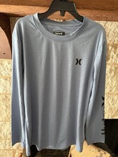 Hurley Boys Long Sleeve UPF 50 Sun Shirt Size S Small 7 8 Sleeve Logo