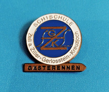 Vintage Schischule Ski School Enamel Pin Badge Zillertal Valley Austria VGC