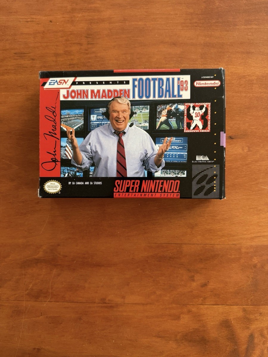 John Madden Football (Super Nintendo SNES) VGC CIB Complete
