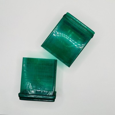 Vintage Park Sherman Green Lucite Cigarette Box Case Mid Century Acrylic MCM