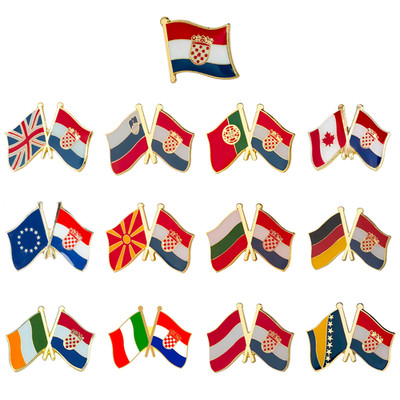 Kroatien Kroatische Flagge Pin Anstecker | Freundschaft National Metall Emaille Revers