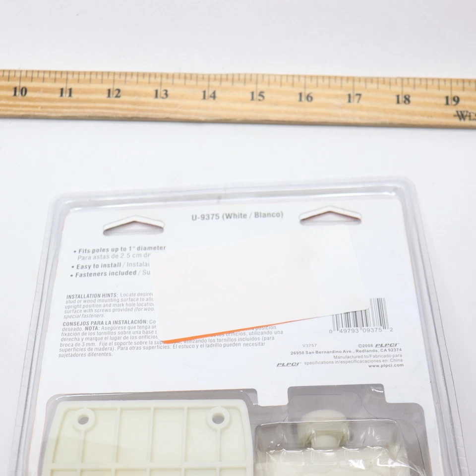 Prime-Line 1 pulgada, blanco resistente a los rayos UV, soporte de asta de bandera de plástico Foto 2 de 4