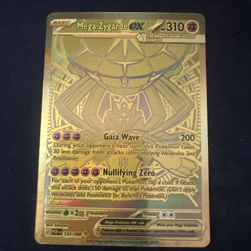 Mega Zygarde ex - 124/088 Perfect Order Holo Gold Pokemon - NM