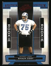 2005 Playoff Absolute Memorabilia #201 Shaun Cody Spectrum Red Rookie