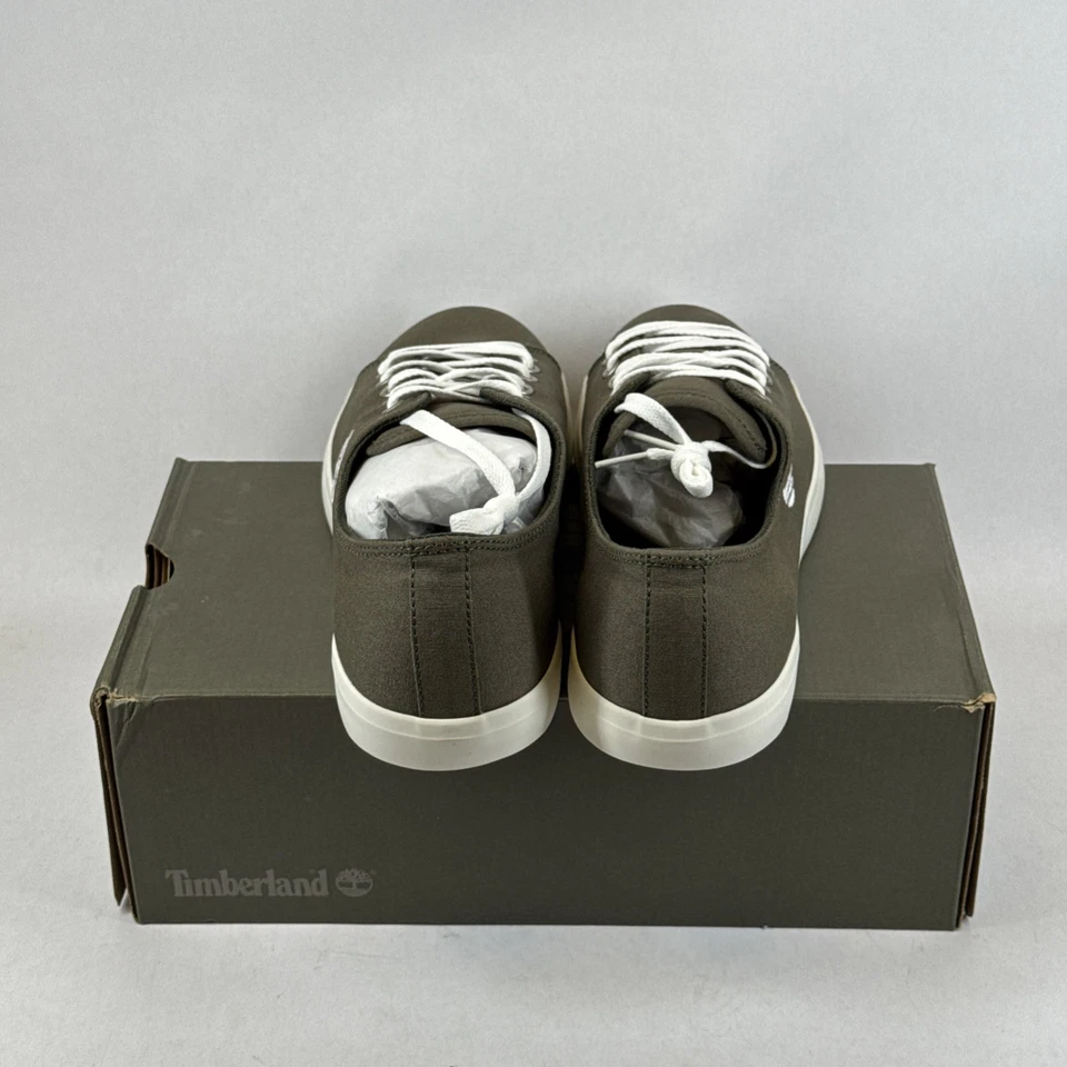 Timberland Union Wharf Hombres Tenis Verde Oscuro Lona Zapatos Informales TODAS LAS TALLAS Foto 4 de 4