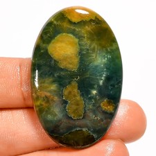 100 Natural Seam Agate Oval Shape Cabochon Gemstone 52.5 Ct. 41X28X5 mm UG-5307