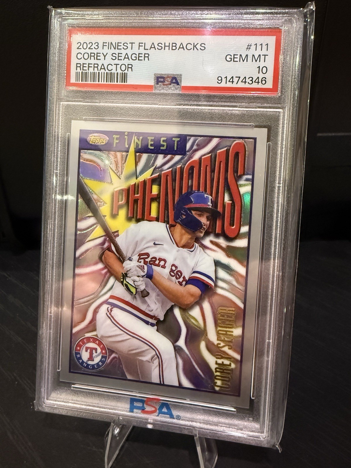 2023 Topps Finest Flashbacks - Finest Phenoms Corey Seager #111 Refractor PSA 10