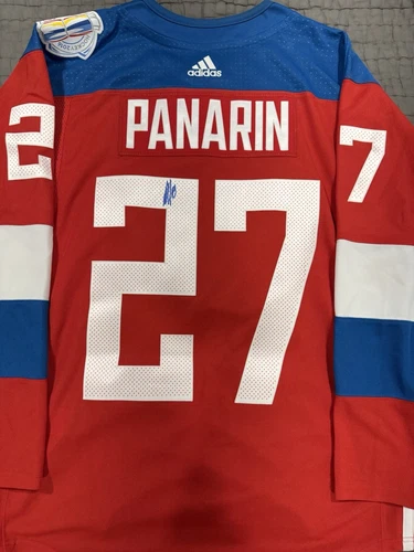 ARTEMI PANARIN SIGNED 2016 RUSSIA WORLD CUP OF HOCKEY JERSEY LICENSED